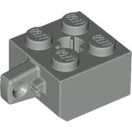Lego kostka (kostička) 2x2 s pantem svisle, světle šedá (4140707, 4144507, 4163900)